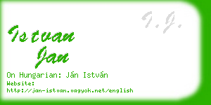 istvan jan business card
